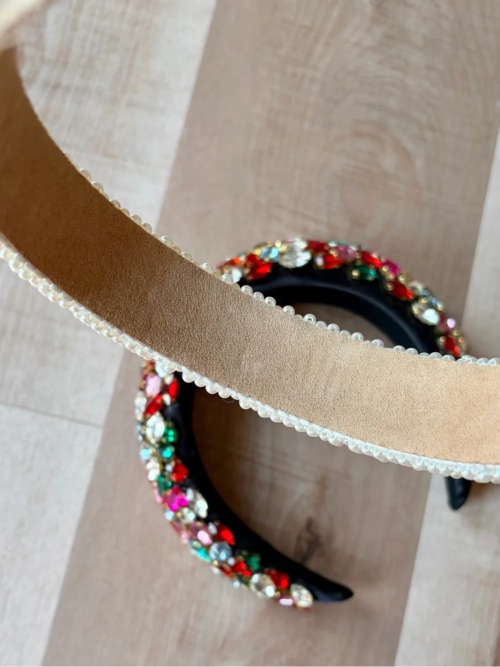 NWOT Vibrant Multi-Color Crystal Gemstone Statement Headband - Women Accessories
